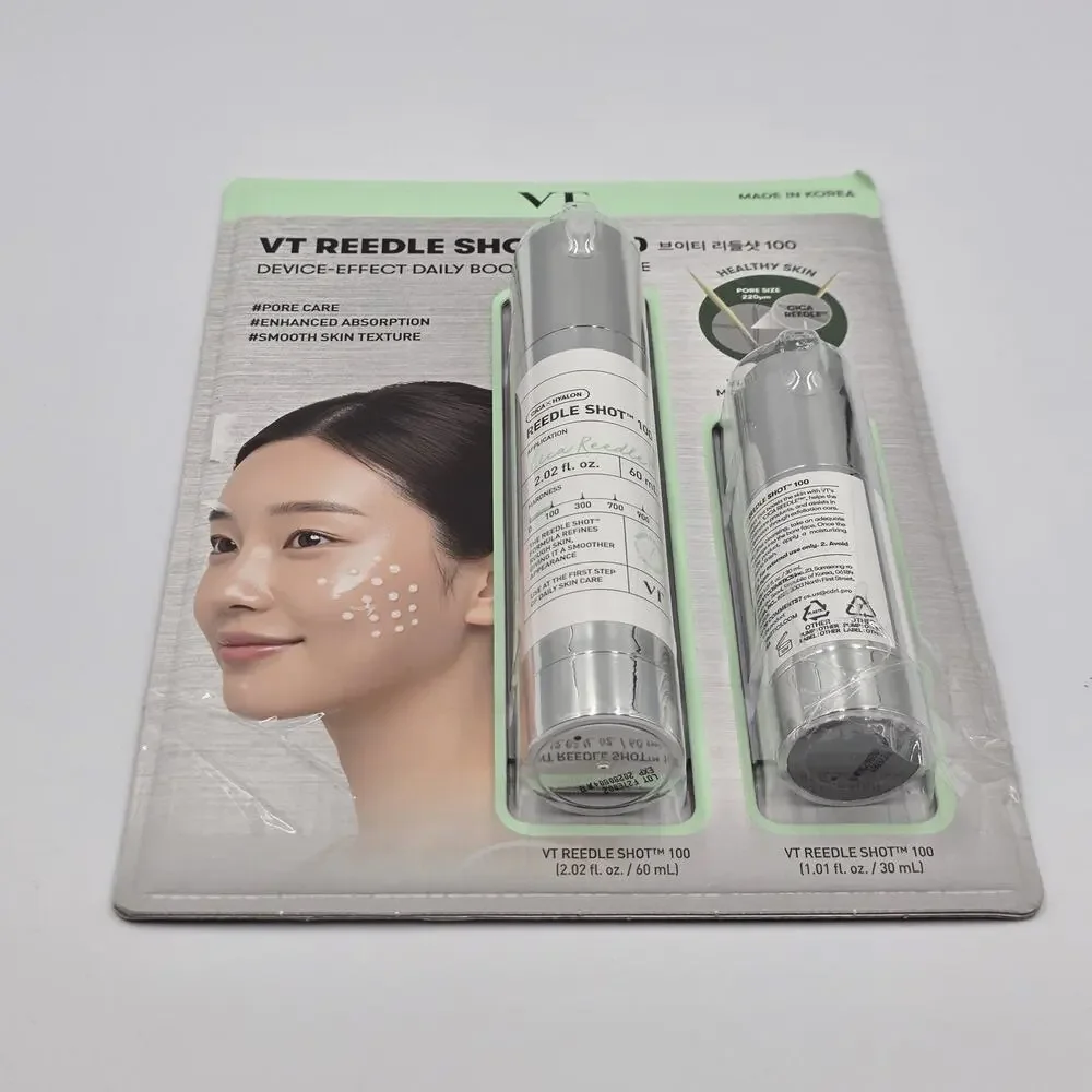 VT COSMETICS CICA Reedle Shot 100 Kit 2 pack (2.02 oz & 1.01 oz)
